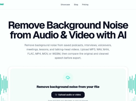 Noise Cleaner:AI音频与视频背景噪音去除工具,利用AI技术去除播客、访谈及视频中的背景噪音