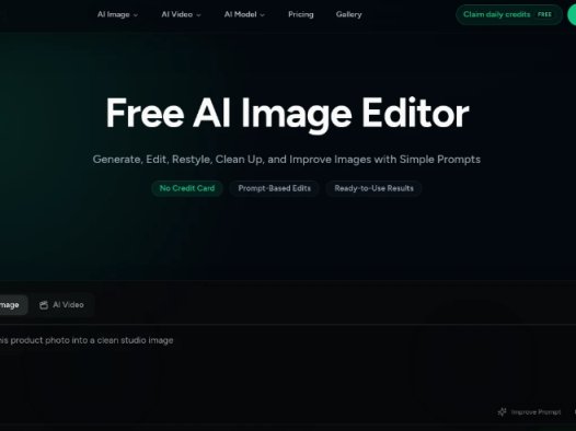 CraftVis:在线AI图像编辑器,上传图片修改背景替换、风格变换、局部修复和变体生成