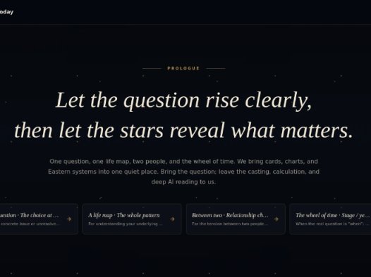 Fortuneteller Today：多系统命理与运势分析平台，提供问卜、本命盘、合盘及人生阶段运势分析