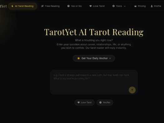 TarotYet：AI 塔罗解读工具，提供精准的塔罗牌解读、是非占卜及实时心理咨询
