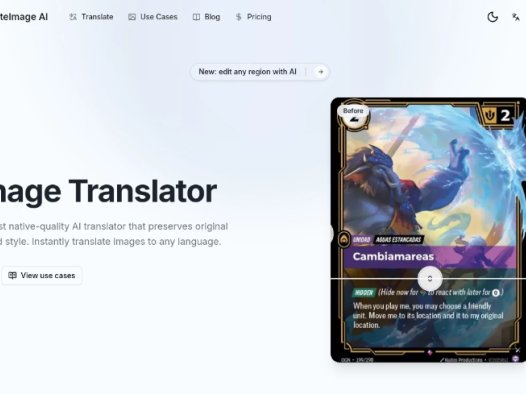 TranslateImage AI：AI图像翻译工具，图片文字翻译同时保留原始视觉设计与排版布局