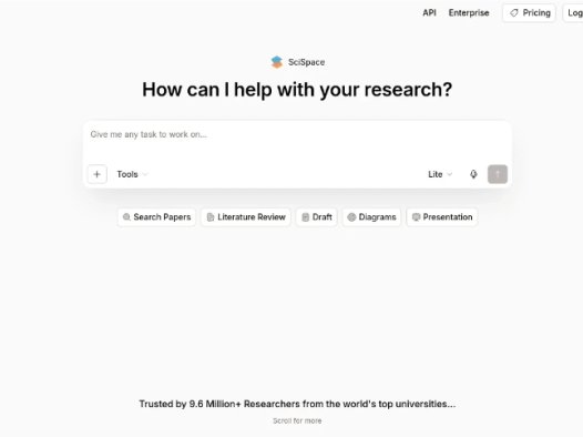 Scispace：AI驱动的科研辅助与文献分析平台，助力科研人员高效完成学术研究与文献管理