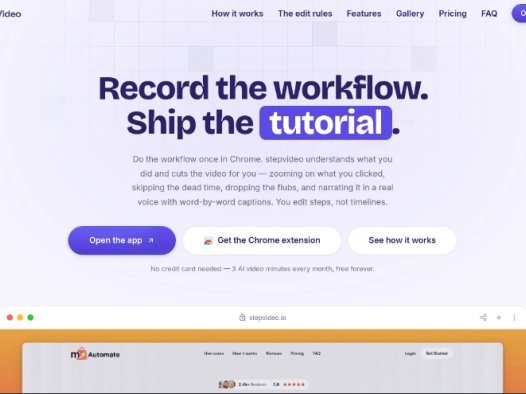 Stepvideo:自动化屏幕录制与教程生成工具,实现智能剪辑、自动缩放、语音合成及字幕生成