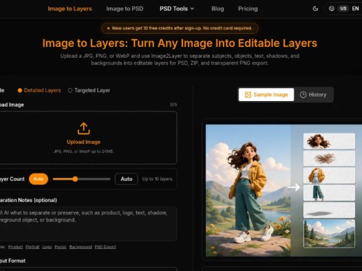 Image2Layer:一款可编辑分层文件的AI工具,将图片转化为PSD或透明PNG格式