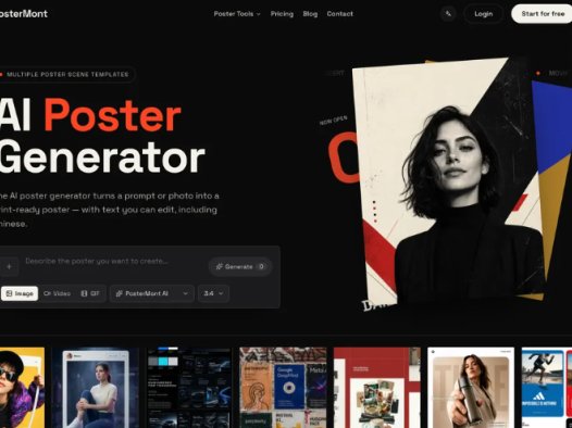 AI Poster Generator:AI海报生成工具,输入文字或图片即可生成海报