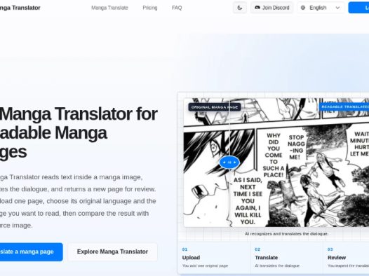 Manga Translate:AI漫画翻译工具,提供多语言翻译、字体样式选择及在线编辑功能