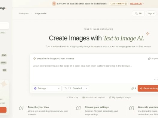 FreeTexttoImage：免费AI文本生成图像工具，快速创作高质量AI图片